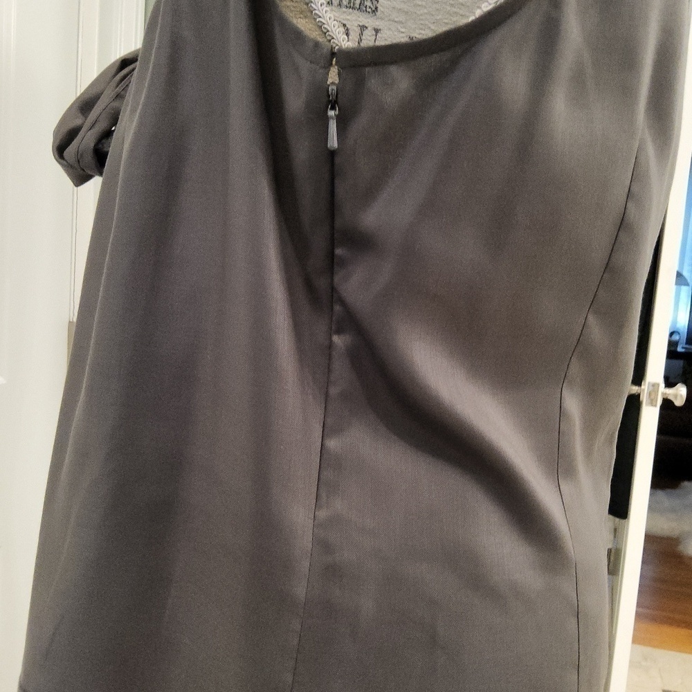 Anthropologie Sine Bow Tie Dark Gray Top - Size 12 - Picture 5 of 8